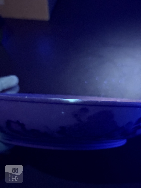 清雍正 青花牡丹花蝶纹盘 - 图13